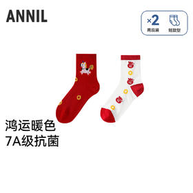 男女童中袜两双装春季新款安奈儿童装JM617203