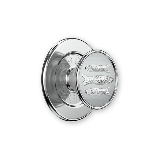 【海岸一日】沙丁银鱼 MAGSAFE磁吸 Round圆啪嗒系列 银色 动物 镜面 商品图0