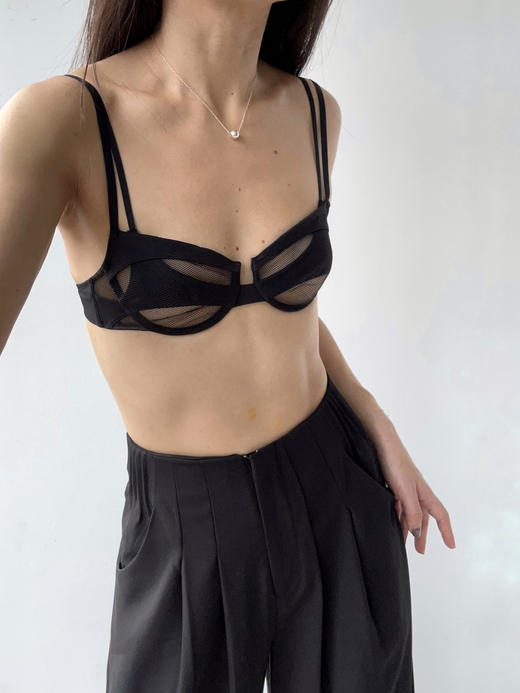 Her Senses｜重构 12B149YY 网眼双层3/4钢圈文胸 [ 黑BK01 ] 商品图5