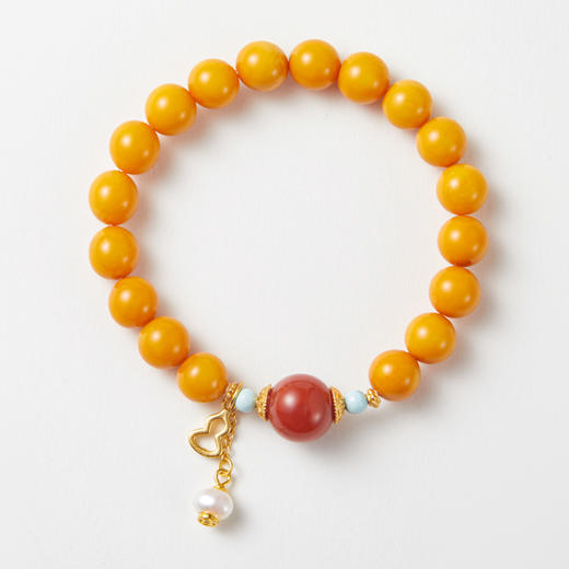 蜜蜡南红单圈手串 商品图0