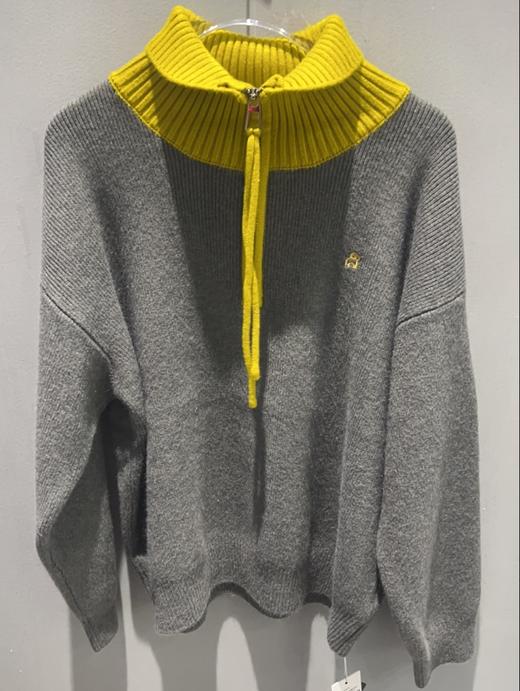 NC撞色门襟翻领刺绣毛织上衣51025 冬季 882524421770 商品图0