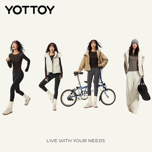 YOTTOY美利奴羊毛速干衣运动长袖女训练服网球服跑步上衣修身t恤 商品图4