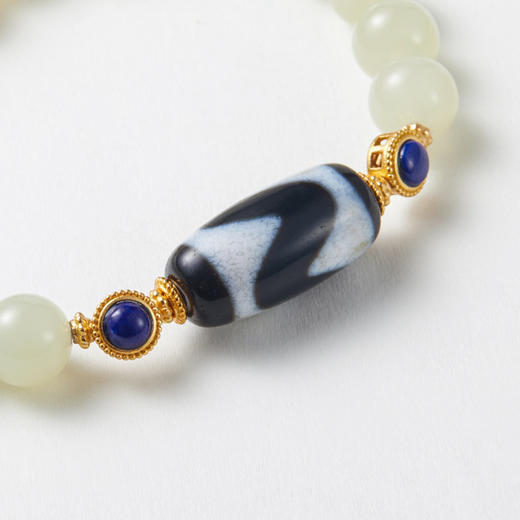 和田玉天珠单圈手串 商品图2