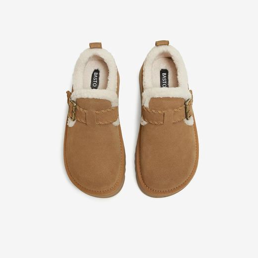 【云粉节】BF楼百思图2025冬季新款真皮厚底毛毛鞋雪地靴加绒保暖棉鞋N8079DM5 吊牌价799.现价400 商品图7