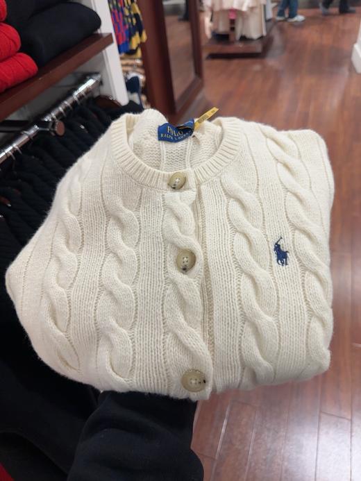 到手价1799元 羊绒10%+羊毛90%开衫 第一次参与黑五价 Polo Ralph Lauren拉夫劳伦女士羊毛针织开衫  美国代购，无中文标签，介意慎拍 商品图1