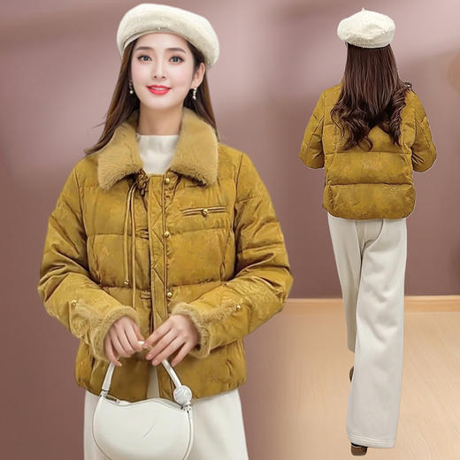 QYM BL880国风穿搭羽绒服时尚宽松显瘦休闲风外套 商品图0