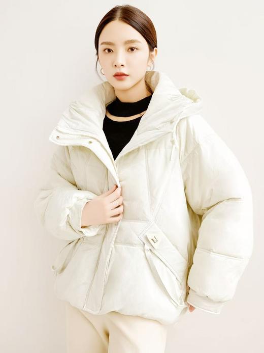 【羽绒服】玛可曼可！9040 50%含绒量 粉色连帽休闲羽绒服-喜出 商品图0