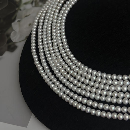 5-6mm天然淡水珍珠项链 搭配S925纯银配件 经典素串设计 日常百搭 商品图2