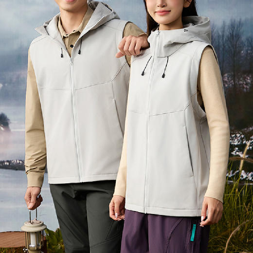 跃牌【跃LEAP-ACTIVE】秋款连帽袖子可拆卸马甲软壳冲锋衣男款防风防水登山服L9 商品图3