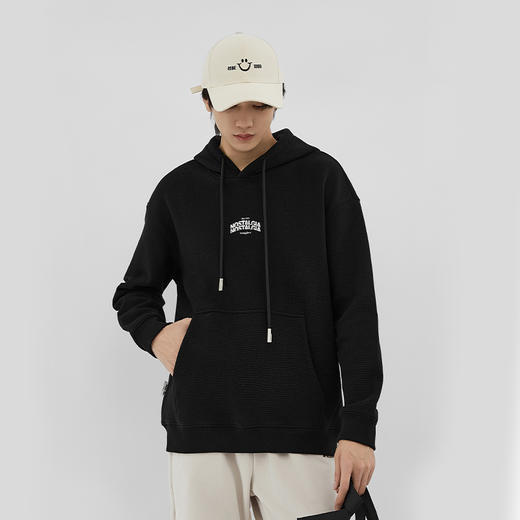 HX 冬季带帽加绒卫衣简约S106440176101/02 商品图7