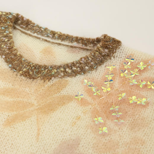 QH605斯尔丽25新款松弛慵懒甜美软糯圆领宽松显瘦上衣 商品图6