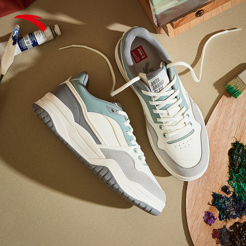 安踏满贯丨经典低帮板鞋秋季新款舒适百搭休闲鞋运动鞋112548071