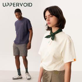 收纳轻量T恤印花仿棉透气吸汗速干短袖男女款UPPERVOID二普纬度