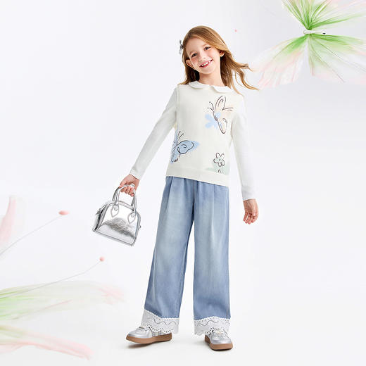 女童针织背心春季新款安奈儿童装EG612574 商品图3