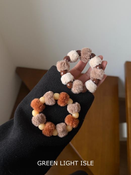 【焦糖栗栗】“圣诞限定福利款”菩提子绒球手串 商品图2