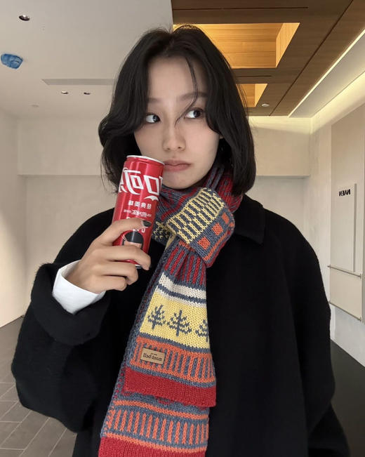 美山25ss提花针织围巾1206 商品图6