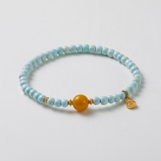 松石蜜蜡单圈手链 商品图1