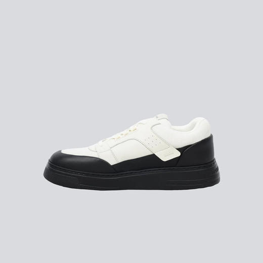 EMPORIO ARMANI 阿玛尼 男士网眼皮革运动鞋 白色+黑色 EM002855 AF18018 MC024 商品图1