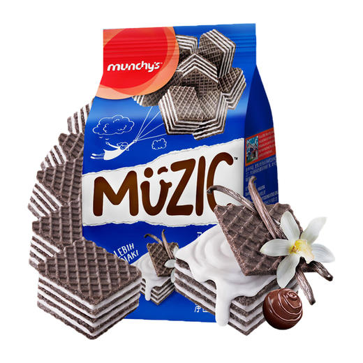 马奇新新妙乐威化饼干90g*6袋（巧克力味*2袋+香草味*2袋+榛子味*2袋） 商品图2