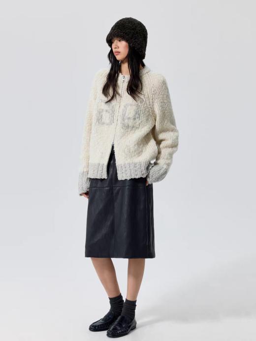 Simple Projetc/K25258/宽腰带金属丝皮裙 商品图4