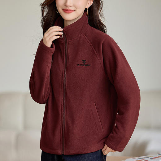 丁摩 摇粒绒外套女新款秋冬季爆款冲锋衣内胆保暖抓绒衣5ZF-7860 商品图0