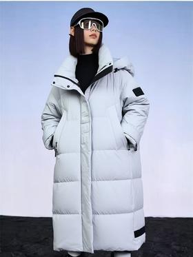 大牌剪标！做工精致！247g【羽绒服】绒子含量90%  中长工装风连帽可拆卸高克重保暖内里背带羽绒服-喜出