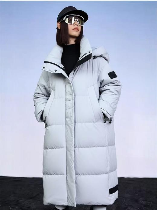 大牌剪标！做工精致！247g【羽绒服】绒子含量90%  中长工装风连帽可拆卸高克重保暖内里背带羽绒服-喜出 商品图0