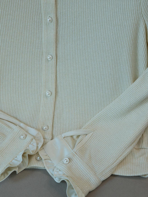 致美仙旅|减龄花边珠扣开衫 商品图6