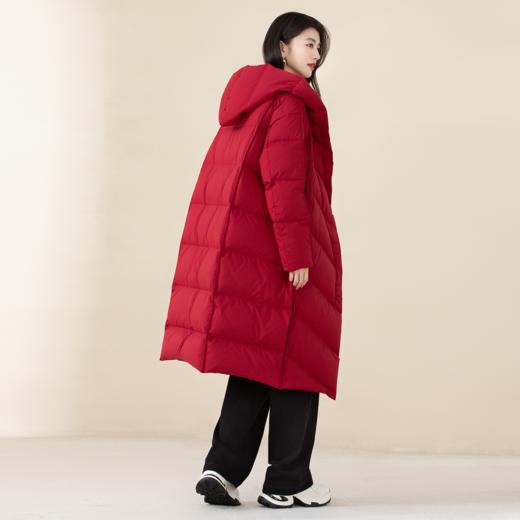 SRR8BE004诗梦星砂红连帽羽绒服 商品图3
