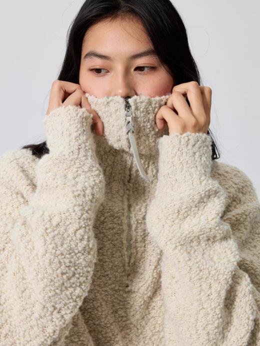 Simple Project/M25266/“羔羊”拉链高领高山指挥毛衣 商品图1