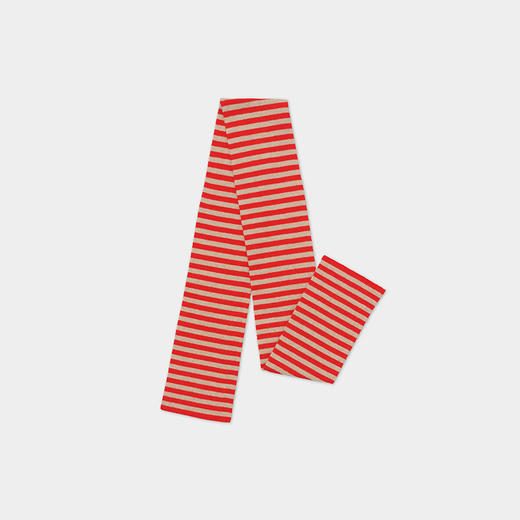 JO GORDON Smooth Narrow Stripe Scarf 羊羔毛彩色细条纹围巾 商品图0