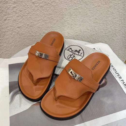 爱马仕 empire kelly扣 夹脚 凉鞋 商品图0