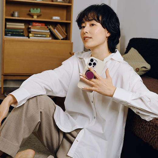 【惬意日常】粼粼盘·紫 MAGSAFE磁吸式支架 圆啪嗒系列 紫色 商品图1