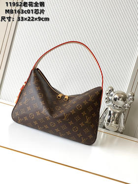 秋冬特惠💰1170 渠道级LV【全钢五金 163c01变码芯片】te级LV 全套包装 M11952老花 SLOUCHY 小号手袋