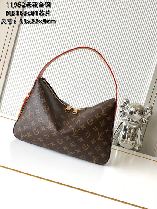 秋冬特惠💰1170 渠道级LV【全钢五金 163c01变码芯片】te级LV 全套包装 M11952老花 SLOUCHY 小号手袋 商品图0
