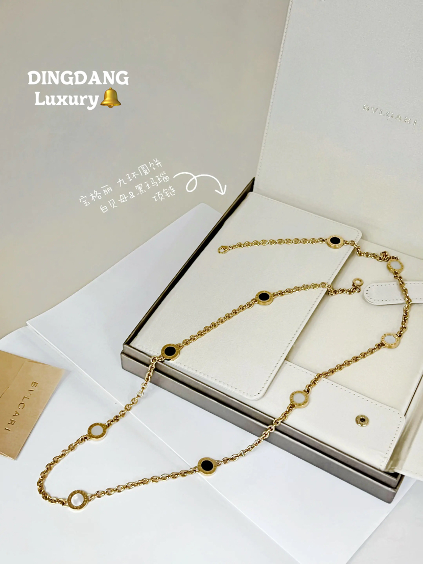 ❗宝格丽 BVLGARI系列 18k金 玛瑙 钻石 项链