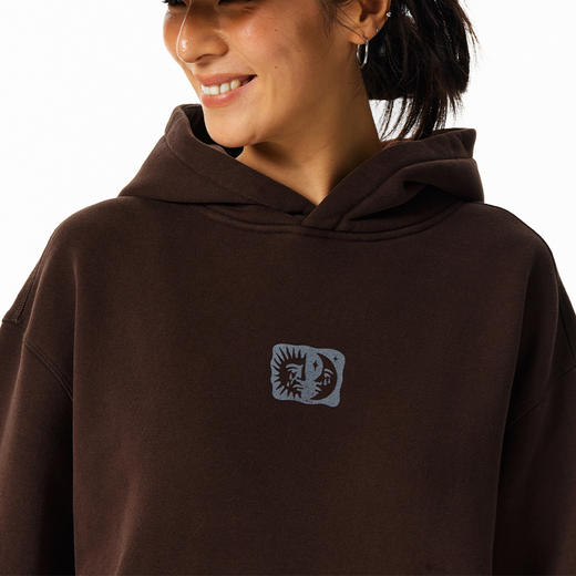 CryingCenter日月落泪印章 复古宽松软糯加绒连帽卫衣 男女款 商品图2