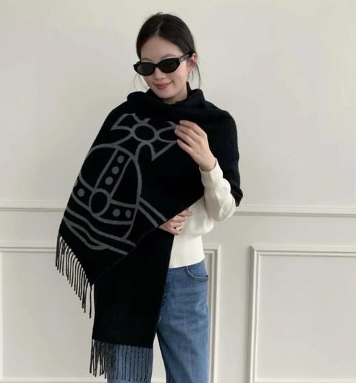 福利回馈  土星印花羊毛围巾  双面提花工艺！ 冬日搭配氛围感神器 商品图2
