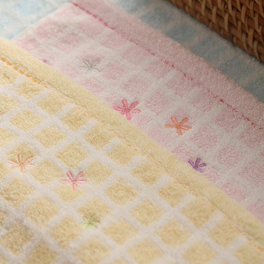 内野XS 无捻纱方格绣花方巾 商品图3