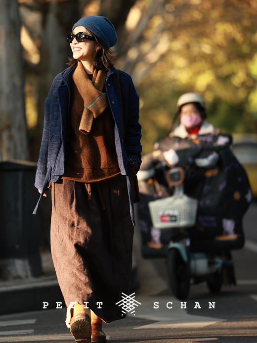 PETIT SCHAN小闪 ACC#048 Maple Syrup 枫糖 羊绒羊毛牦牛绒彩点纱围巾 商品图2