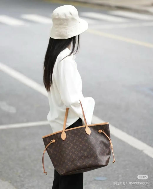 LV nf 中号 老花 红内衬 单肩包 商品图3