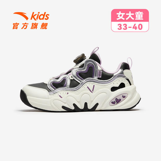 多肉安踏儿童女孩老爹鞋2025冬季新款休闲鞋女大童革面运动鞋女童322538806N 商品图0
