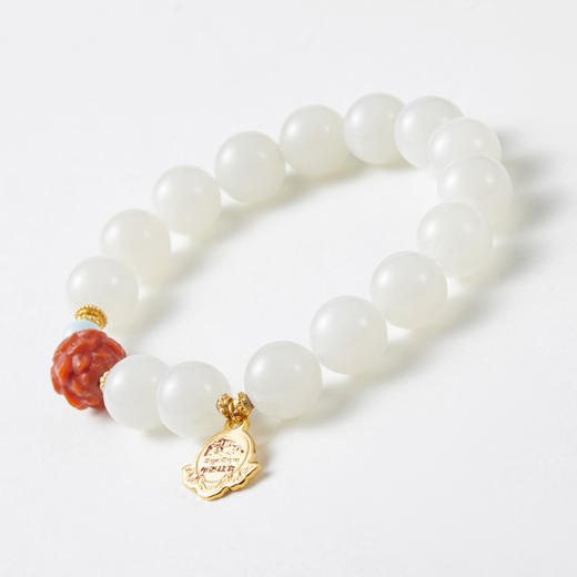 和田玉莲花单圈手串 商品图2