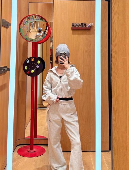 一店k （代工厂订单！）天冷要屯加绒裤！白女蕞～爱loungeful！320克磨毛一体绒亚光面料 露加绒保暖直筒休闲裤 商品图9