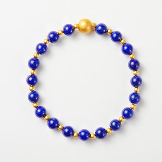 青金石银镀金隔珠手串 商品图0