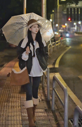 加绒厚款工装外套