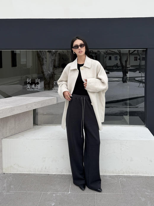 银泰专柜 OURWE【羊毛桑蚕丝云朵裤】羊毛蚕丝阔腿裤 显瘦显高 秋冬必备 商品图3