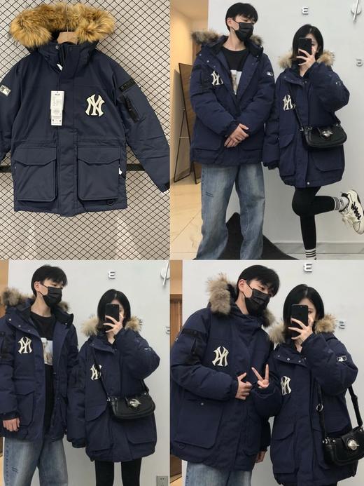 真毛毛领380-450克充绒白鸭绒真毛领保暖羽绒服男女同款加绒领亲肤 商品图6