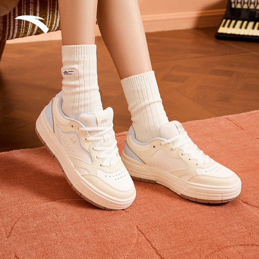 安踏皎月丨板鞋小白鞋秋季新款经典百搭女子休闲运动鞋122548032 商品图3