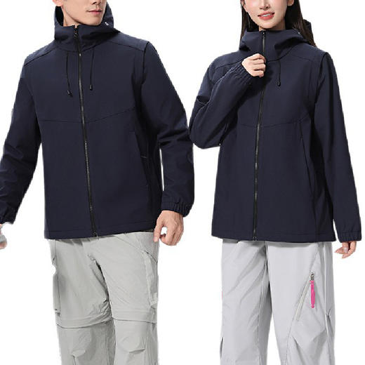跃牌【跃LEAP-ACTIVE】秋款连帽袖子可拆卸马甲软壳冲锋衣男款防风防水登山服L9 商品图4